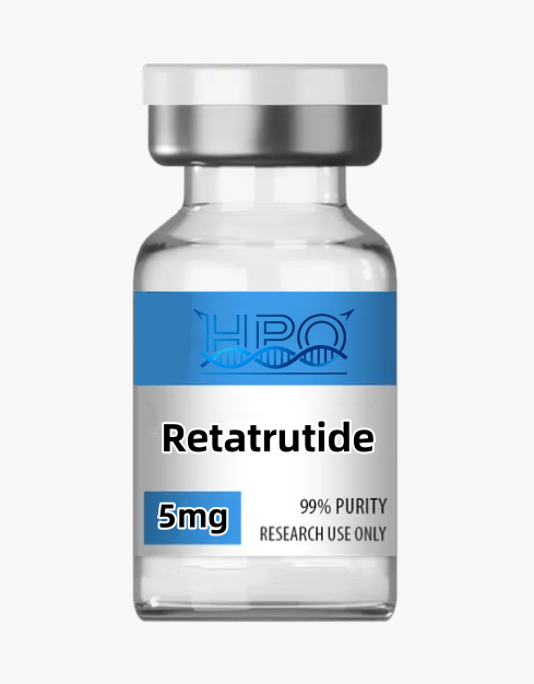 Retatrutide peptide 5mg lyophilized powder in vial for research purposes