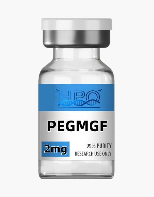 PEG-MGF research peptide lyophilized vial for IGF-1Ec studies